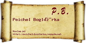 Peichel Boglárka névjegykártya